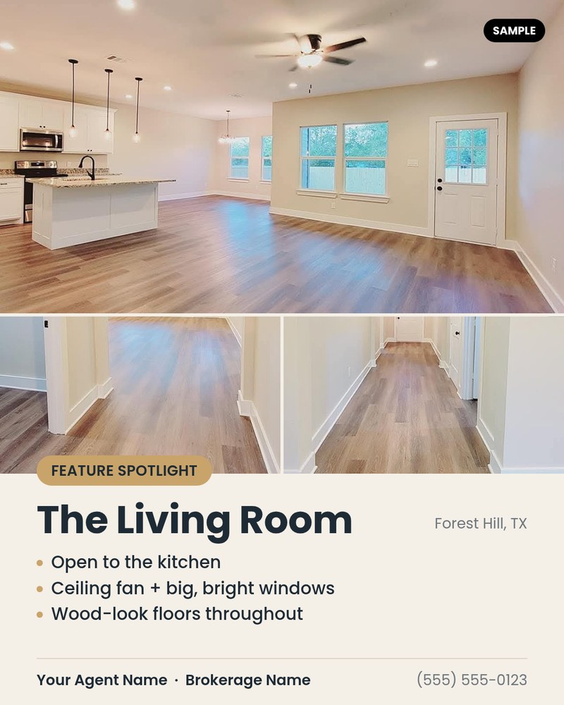 Sample living room spotlight post