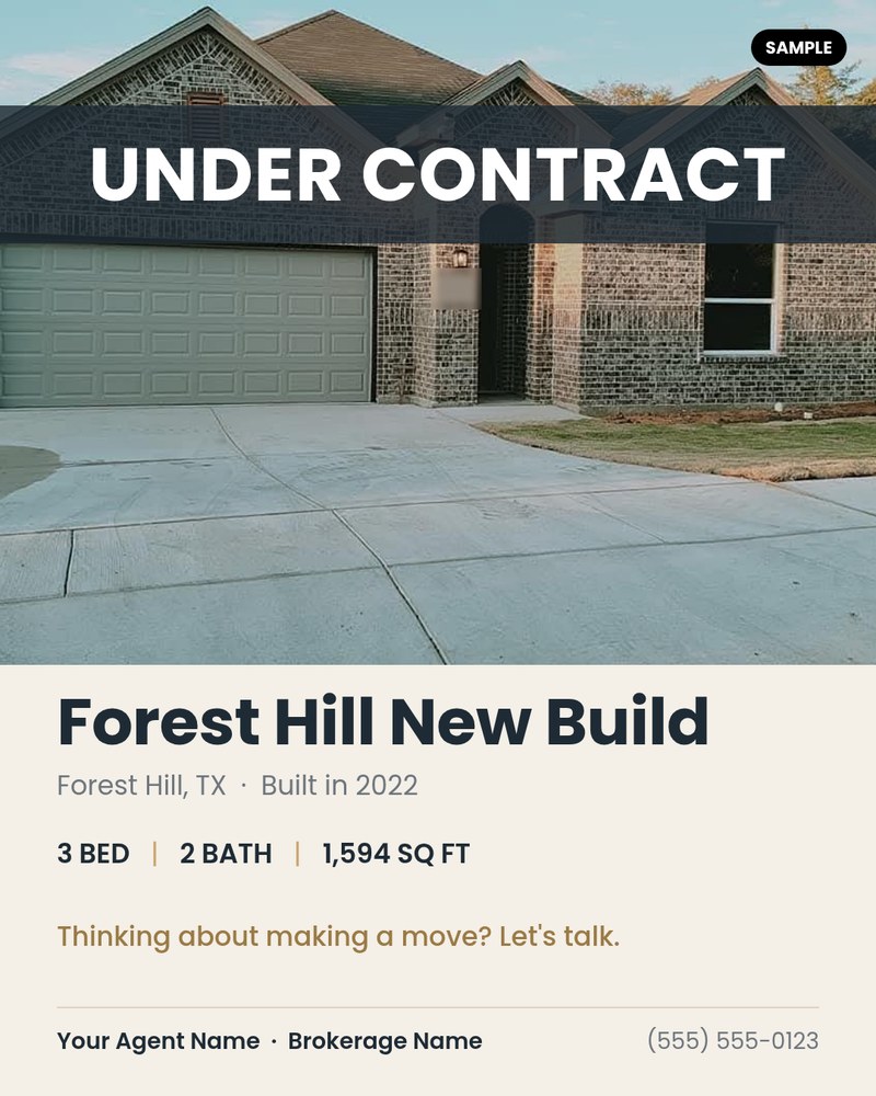 Sample under contract post