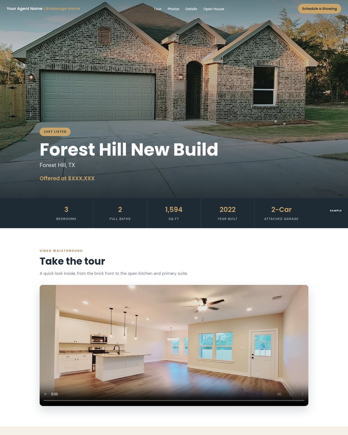 Sample property website